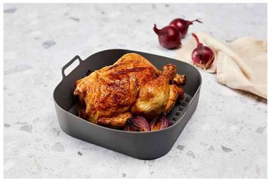 Cosy & Trendy Quadratischer Airfryer-Korb aus Silikon | 22 × 21 × H7,5 cm