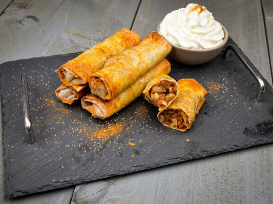 Apfelkuchen-Frühlingsrollen aus dem Airfryer