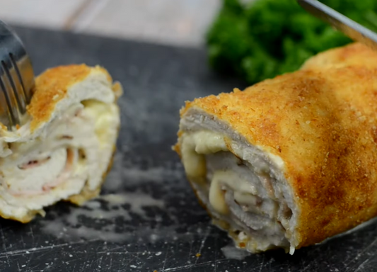 Reichlich gefülltes Hähnchen-Cordon Bleu aus dem Airfryer