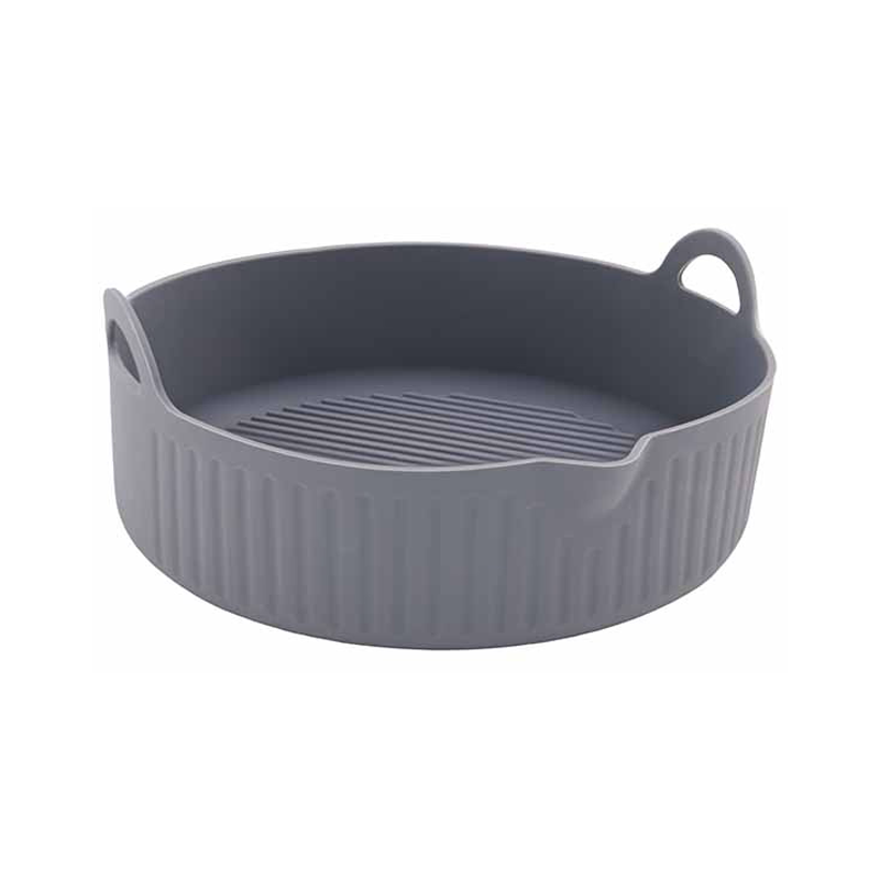 Cosy & Trendy Airfryer-Korb aus Silikon Dunkelgrau – Ø19 × H7,8 cm