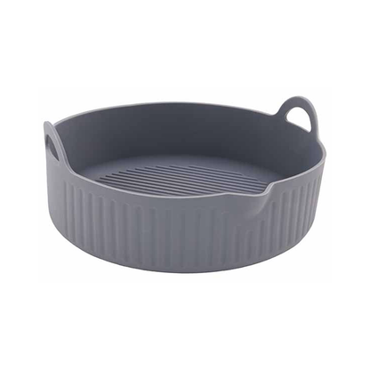 Cosy & Trendy Airfryer-Korb aus Silikon Dunkelgrau – Ø19 × H7,8 cm
