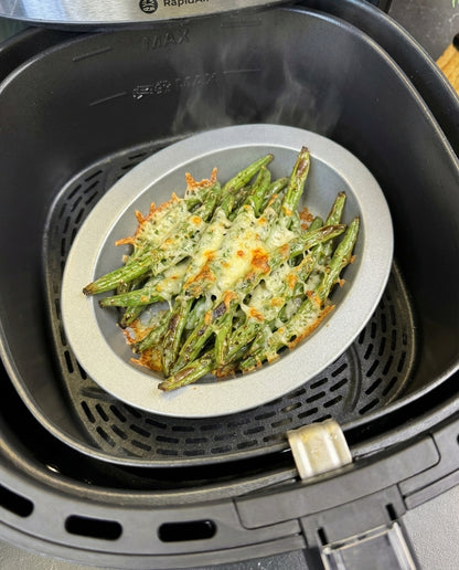 Set mit tiefer Airfryer Backplatte 17 cm, quadratischer Backplatte 17 cm, Mini tiefer Schale 14 cm und Ofenschale 13,5 cm