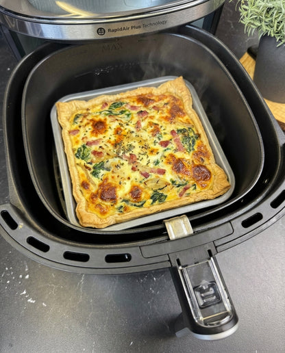 WHAM Quadratische Airfryer-Backform 21 cm Außenmaß | 19 cm Innenmaß